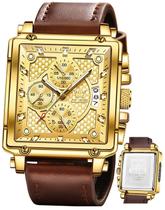 Relógio OLEVS Square Chronograph - Relógio Masculino para Negócios e Moda Relógio OLEVS Square Chronograph - Relógio Masculino para Negócios e Moda