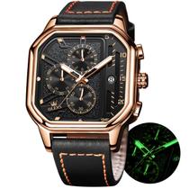 Relógio OLEVS Square Chronograph - Relógio Masculino para Negócios e Moda