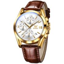 Relógio OLEVS Waterproof Sport Analog Fashion Leather Band
