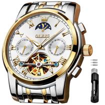 Relógio OLEVS White Automatic Mechanical Moon Phase Masculino