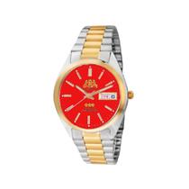 Relógio Oremte Duplo Calendario Misto Prova D Agua Masculino Fundo Vermelho