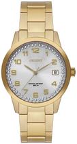 Relogio orient analo branco metal dourado fgss1237 s2kx
