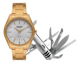 Relogio orient analogico prata metal dourado mgss1228 s1kx