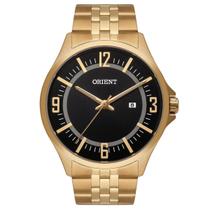 Relogio orient analogico preto metal dourado mgss1235 p2kx