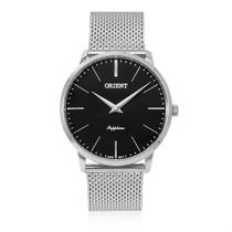 Relogio orient analogico preto metal prata mbsss007 p1sx