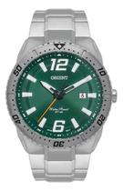 Relogio orient analogico verde metal prata mbss1474 e2sx Relogio orient analogico verde metal prata mbss1474 e2sx