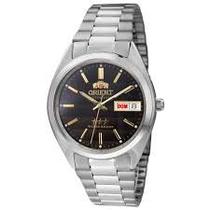Relógio Orient Automático 3 Estrelas Mostrador Preto Calendário Duplo 469WA3NH P1SX