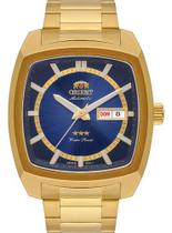 Relogio orient automatico azul metal dourado f49gg031 d1kx