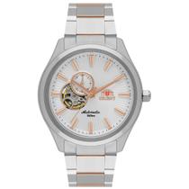 Relogio orient automatico branco metal prata nh3mm001 s1sr cor:prata