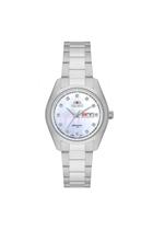 Relogio orient automatico branco metal prata nh6ss002 b1sx