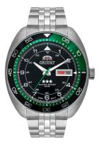Relógio Orient Automático Clássico F49ss018 Prata E Verde