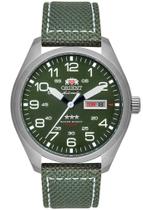 Relógio ORIENT Automático couro nylon verde F49SN020 E2EP