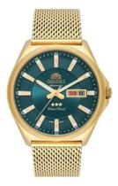 Relógio Orient Automático Dourado F49gg009 E1kx Verde