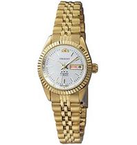 Relógio Orient Automático Feminino Dourado Bisel Canelado Pulseira Jubilee 25mm 559EB1NHB1KX Relógio Orient Automático Feminino Dourado Bisel Canelado Pulseira Jubilee 25mm 559EB1NHB1KX
