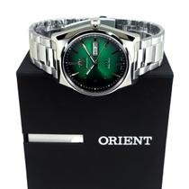 Relógio Orient Automatico Prateado Com Mostrador Verde F49SS013E1SX