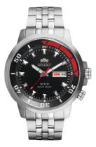 Relogio orient automatico preto metal prata 469ss058f p1sx