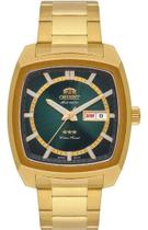 Relogio orient automatico verde metal dourado f49gg031 e1kx