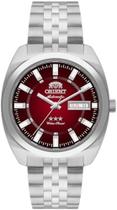 Relogio orient automatico vermelho metal prata yn6ss005 w1sx