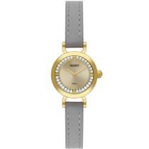 Relógio ORIENT couro cinza feminino FGSC0036 C1GX