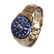Relógio Orient Cronógrafo Dourado Fundo Azul MGSSC024 D1KX