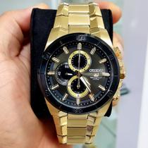 Relógio Orient Cronógrafo Masculino Dourado à Prova Dágua MGSSC004 G1KX Relógio Orient Cronógrafo Masculino Dourado à Prova Dágua MGSSC004 G1KX