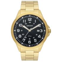Relógio Orient Dourado Masculino Analógico MGSS1199 P2KX Fundo Preto Original