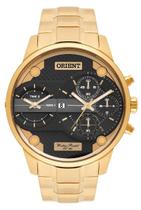Relógio Orient Dual Time Mgsst001 Inox Dourado 4,8cm