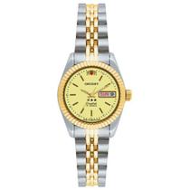 Relogio Orient Feminino Automatico 3 Estrelas Prata e Dourado 559EB3X-C1SK