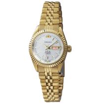 Relogio Orient Feminino Automatico dourado 3 estrelas banhado pequeno mini social elegante a prova dagua aço inox 559EB1NH B1KX Relogio Orient Feminino Automatico dourado 3 estrelas banhado pequeno mini social elegante a prova dagua aço inox 559EB1NH B1KX