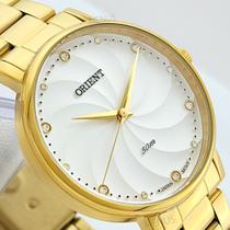 Relógio Orient Feminino De Pulso Dourado Analógico Quartz Com Strass A prova Dágua Em 50 Metros Em Aço Inoxidável Original Relógio Orient Feminino De Pulso Dourado Analógico Quartz Com Strass A prova Dágua Em 50 Metros Em Aço Inoxidável Original
