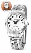 Relógio Orient Feminino De Pulso Vintage Analógico Quartz Com Fundo Branco Prata Em Aço Inoxidavel A Prova Dàgua Em 50 Metros Original