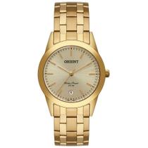 Relogio Orient feminino Dourado medio minimalista banhado folheado a prova de agua com calendário Mgss1179 C1kx