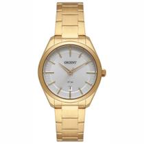 Relogio Orient Feminino dourado prata pequeno classico minimalista FGSS1217 S1KX