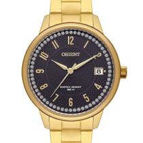 Relogio Orient feminino dourado preto strass luxo com numeros FGSS1251 P2KX Relogio Orient feminino dourado preto strass luxo com numeros FGSS1251 P2KX