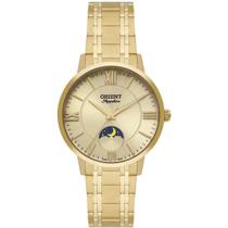 Relógio Orient Feminino Fases da Lua Dourado 33mm