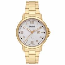 Relogio Orient feminino pequeno dourado classico aço com numeros FGSS1194 S2KX