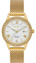 Relógio Orient Feminino Pequeno Strass Fgss1256 S3kx cor Dourado