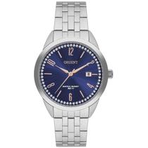 Relogio Orient feminino prata azul grande cravejado prateado a prova de agua aço inox antialérgico FBSS1193 D2SX Relogio Orient feminino prata azul grande cravejado prateado a prova de agua aço inox antialérgico FBSS1193 D2SX