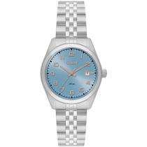 Relógio Orient Feminino Prata Fundo Azul FBSS1206 A2SX