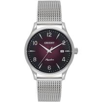 Relógio Orient Feminino Prata Mesh 32mm Safira 50m