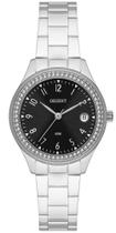 Relógio ORIENT feminino preto prata strass FBSS1181 P2SX