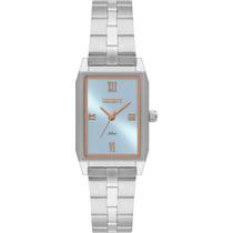 Relógio Orient Feminino Ref: Lbss0095 D3sx Retangular Prateado