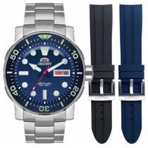 Relógio ORIENT KIT masculino automático azul F49SS014 D1SX