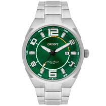 Relógio Orient Masculino aço prata verde 5 ATM 48mm Original