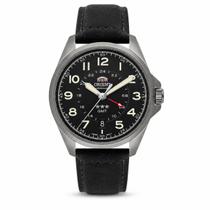 Relógio Orient Masculino Analógico Automático Aço Prata Pulseira Couro Fundo Preto NH3SC017 P2PX Relógio Orient Masculino Analógico Automático Aço Prata Pulseira Couro Fundo Preto NH3SC017 P2PX