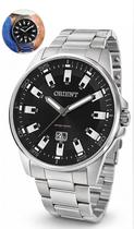 Relógio Orient Masculino Analógico De Pulso Prateado Fundo Preto Quartz Aço Inoxidável Brilha No Escuro Calendário Prova Dágua 100 Metros Original Relógio Orient Masculino Analógico De Pulso Prateado Fundo Preto Quartz Aço Inoxidável Brilha No Escuro Calendário Prova Dágua 100 Metros Original