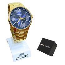 Relógio Orient Masculino Analógico Dourado Aço IPG MGSS1136 D2KX Relógio Orient Masculino Analógico Dourado Aço IPG MGSS1136 D2KX