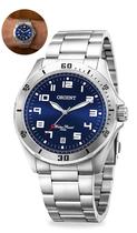 Relógio Orient Masculino Analógico Esportivo Clássico De Pulso Em Aço Inoxidável Com Mostrador Azul Calendário e Efeito Fosforescente Original Relógio Orient Masculino Analógico Esportivo Clássico De Pulso Em Aço Inoxidável Com Mostrador Azul Calendário e Efeito Fosforescente Original