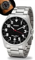 Relógio Orient Masculino Analógico Esportivo Prata De Pulso Em Aço Inoxidável A Prova DÁgua em 50 Metros Com Efeito Fosforescente Original