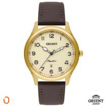 Relógio Orient Masculino Analógico MGSC1015 Dourado C Marrom